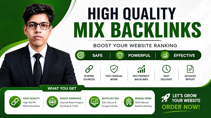 build high quality mixed backlinks for SEO