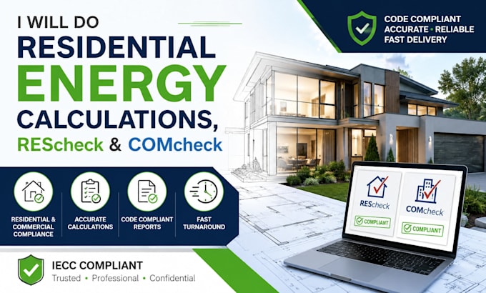 do residential energy calculations, rescheck and comcheck