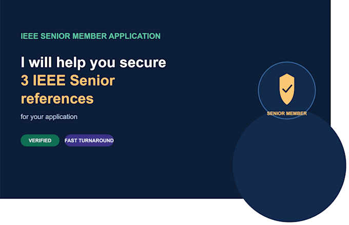 help you secure ieee senior refernces for your application