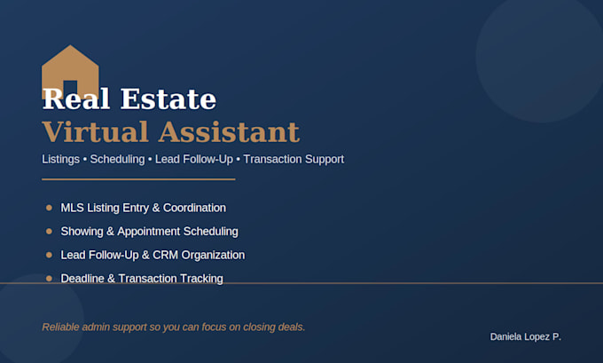 be your real estate virtual assistant for listings and admin