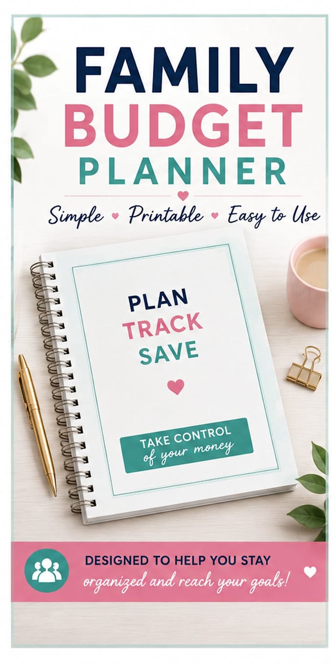 create a simple printable family budget planner
