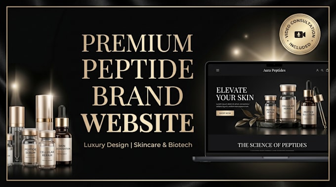 build premium peptide website, peptide branding, nutraceutical store