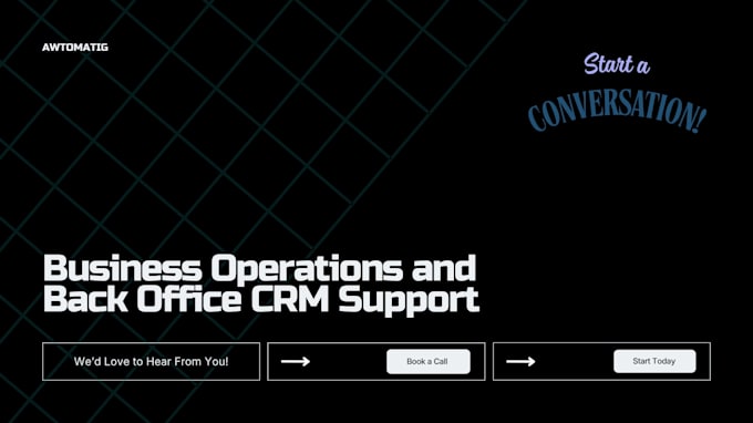 provide business operations and back office crm support