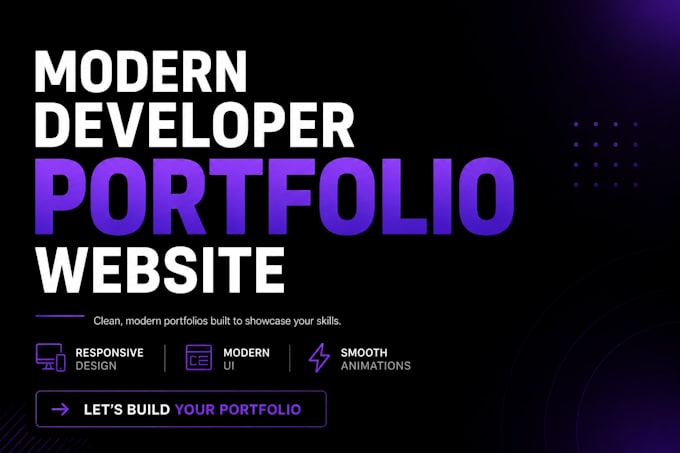 create a modern developer portfolio website