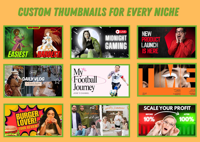do high CTR youtube thumbnail design in 24 hours