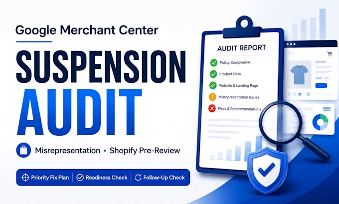 audit google merchant center suspension