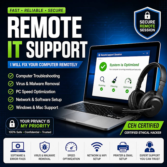provide remote IT technical support for your computer