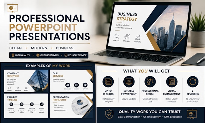 create professional powerpoint presentations and business slides
