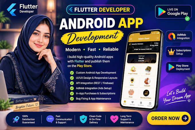 develop flutter android app