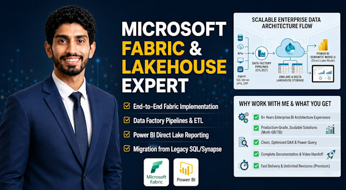 design microsoft fabric lakehouse, data pipelines, and enterprise analytics