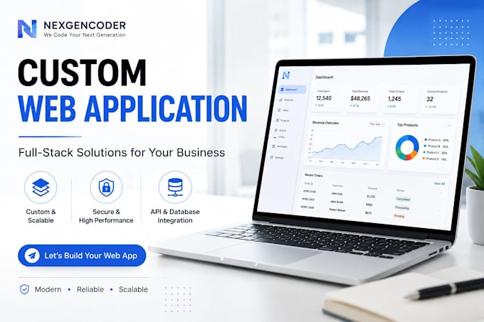 develop a custom web app with full stack development