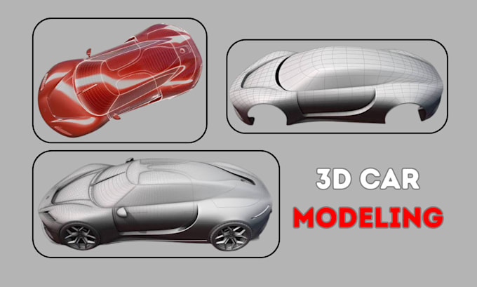 create 3d car modeling, vehicle rendering and photorealistic 3d rendering