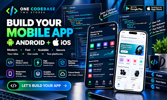 do mobile app development for android and ios app