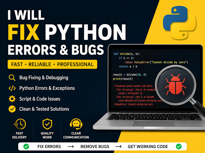 fix python errors, bugs, exceptions and scripts