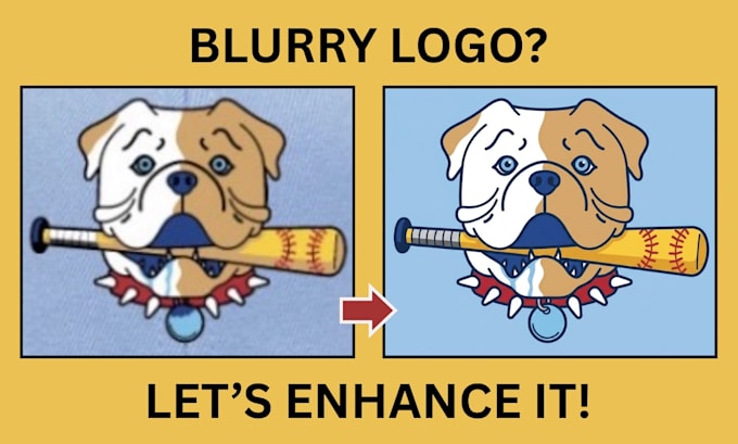 upscale, enhance and sharpen your low resolution logo