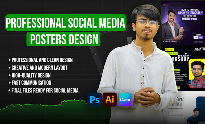 design professional social media posters