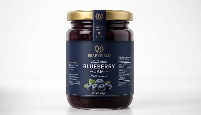 create a realistic jam jar packaging mockup for your brand