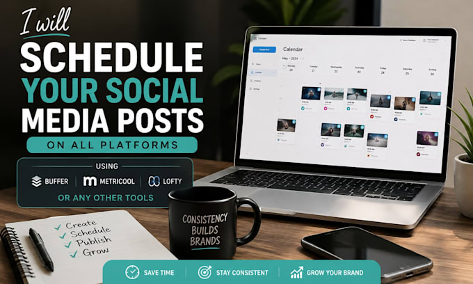 schedule social media posts using buffer and metricool