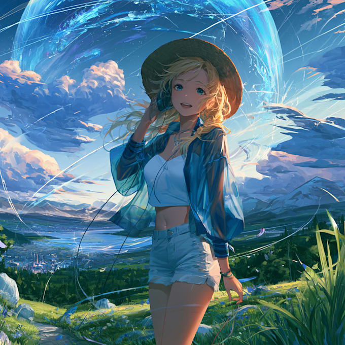create anime style album cover