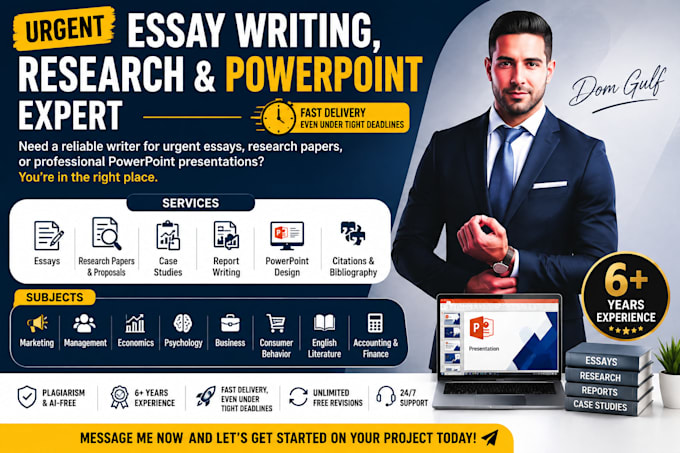 write urgent reports, case study, research or summary and ppt