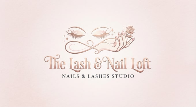 design an elegant nails and eyelash logo