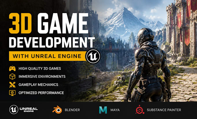 do 2d, 3d mobile game development as unity, unreal  engine game developer