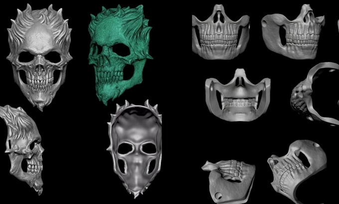 create custom 3d printable cosplay mask, helmet and armor