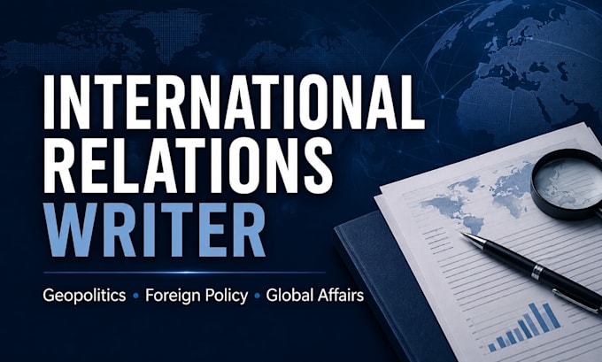 write international relations, geopolitics and foreign policy articles