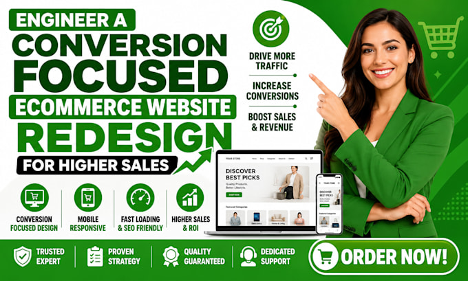 engineer a conversion focused ecommerce website redesign for higher sales
