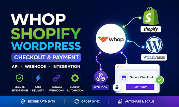 integrate whop shopify checkout API webhook payment shopify whop wordpress