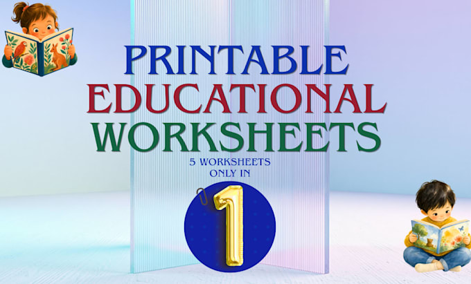 design printable educational worksheets for kids in canva