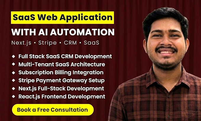 build full stack saas web application with ai automation