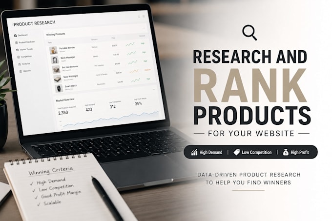 research and rank products for your website