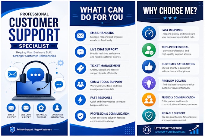 provide professional customer support and chat support
