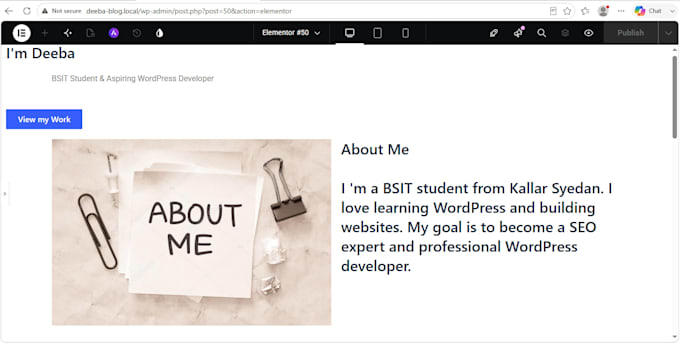 design a responsive wordpress website with elementor