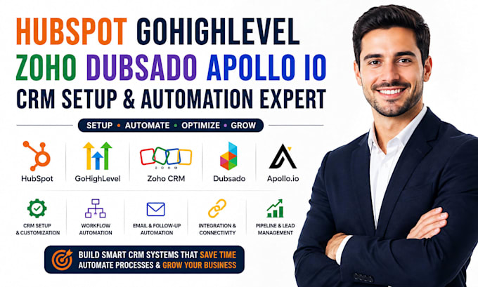 setup hopspot gohighlevel zoho dubsado apollo CRM automation