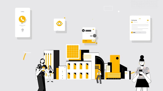 create 2d saas animation explainer demo video and UI infographic animation