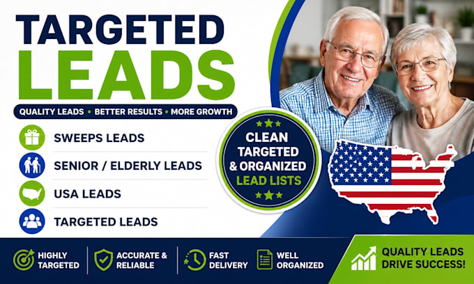 sweeps leads, senior elderly leads, usa leads, leads