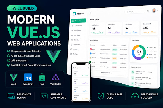 build a modern vue js web application
