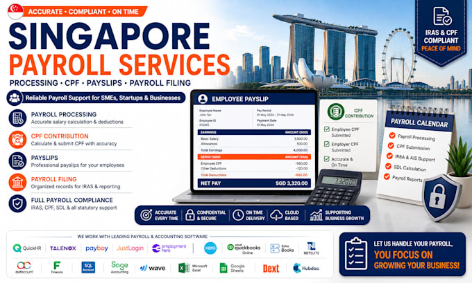 process singapore payroll cpf payslips and payroll filing