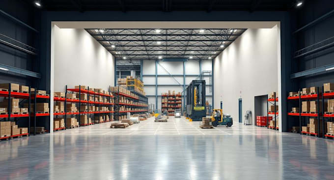 design 3d factory layout, 3d warehouse interior and exterior rendering
