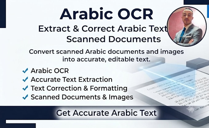 do arabic ocr and extract text from scanned documents