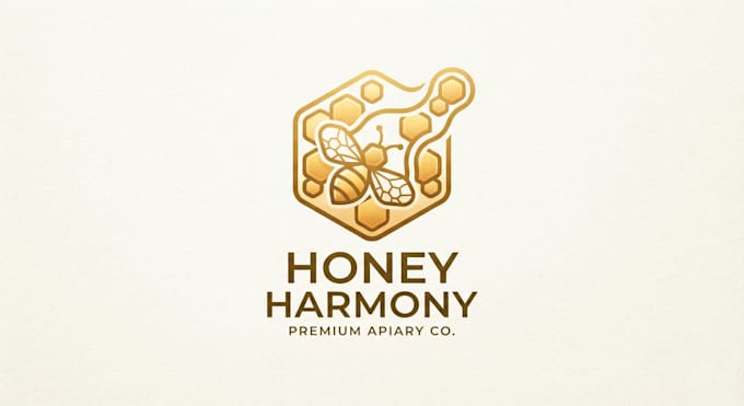 design a creative honeycomb logo for your brand