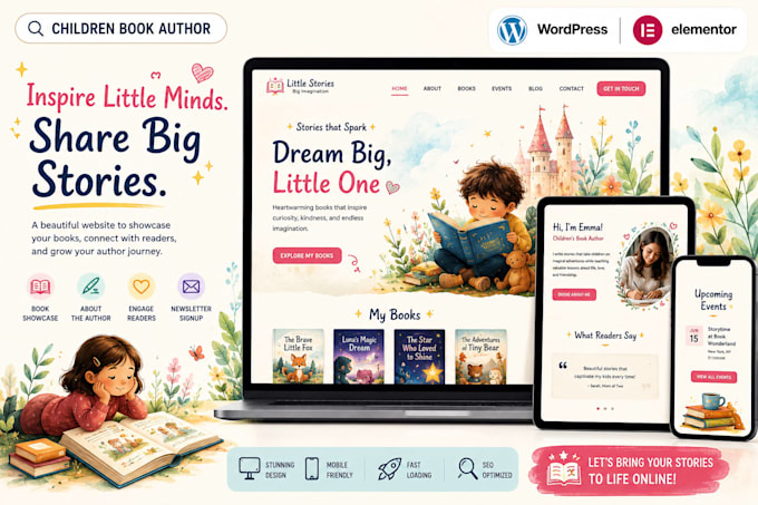 children book author website, author website, childrens book website
