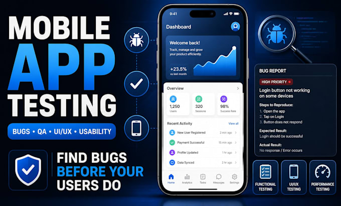 test your mobile app for bugs, usability and user experience