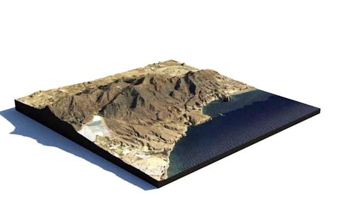 help you create 3d map model for assignment project,dem to 3d relief map,terrain