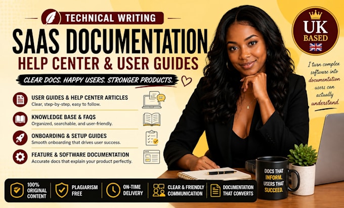 write saas documentation, help center articles, knowledge base and user guides
