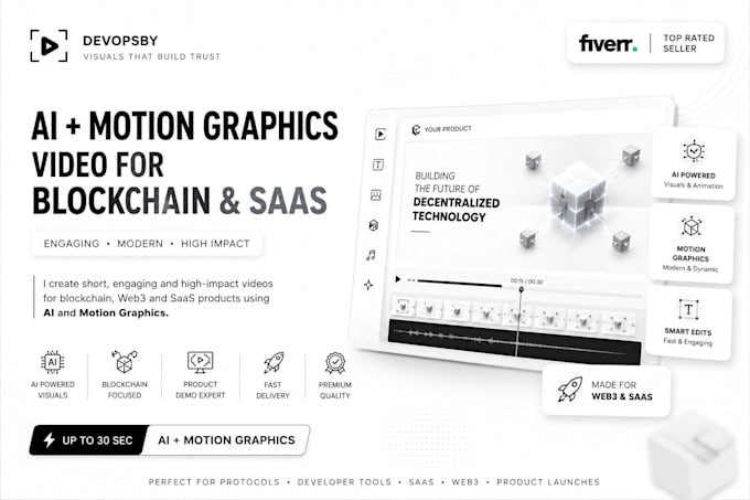 edit blockchain product demos, protocol videos and social content