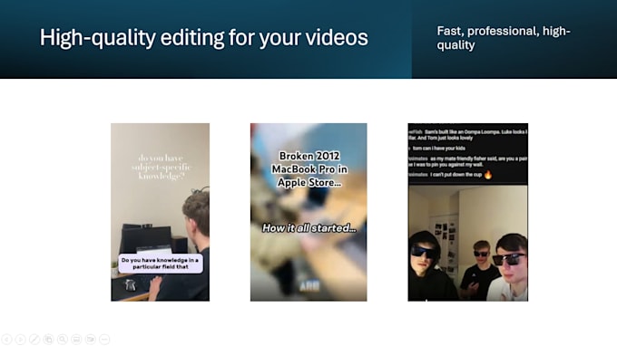 edit your short form content for socials