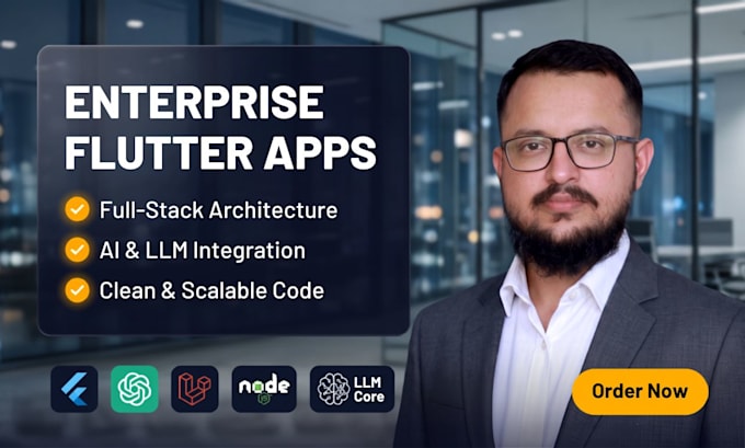 do enterprise flutter app developement as a flutter developer
